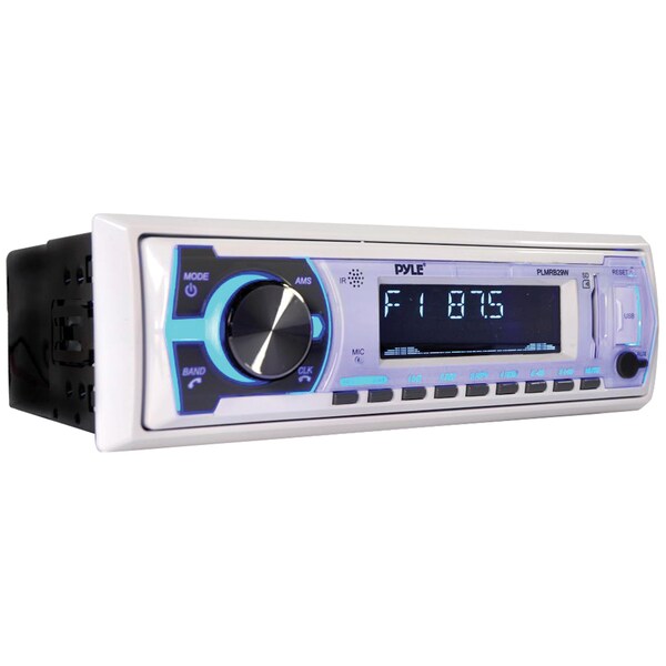 Pyle Digital Marine Stereo Receiver with Bluetooth (White) PLMRB29W
